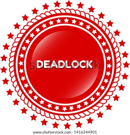 red banner - deadlock - label,sticker,tag