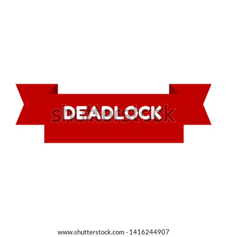 red banner - deadlock - label,sticker,tag