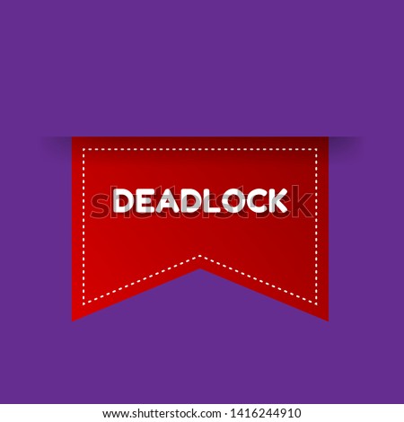 red banner - deadlock - label,sticker,tag