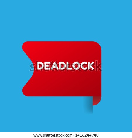 red banner - deadlock - label,sticker,tag