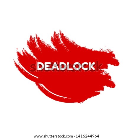 red banner - deadlock - label,sticker,tag