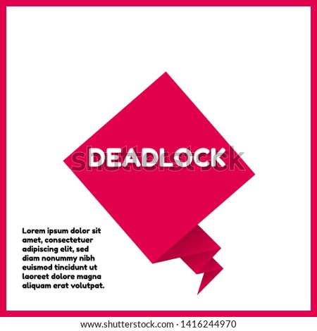 red banner - deadlock - label,sticker,tag