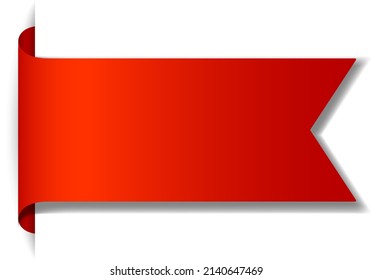 Red Banner Design On White Background Stock Vector (Royalty Free ...