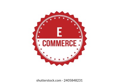 Red banner E-commerce on white background.