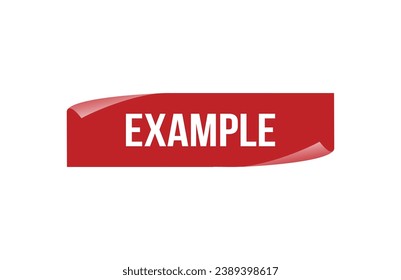 Red banner Example on white background.