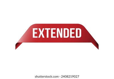 Red banner extended on white background.