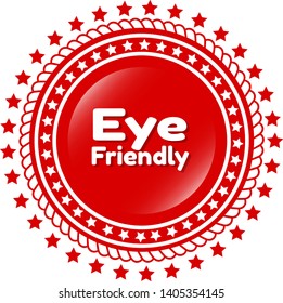 red banner eye friendly - label,sticker,tag 