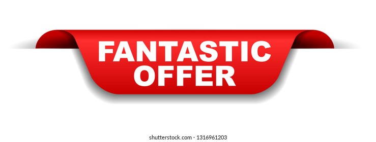 red banner fantastic offer