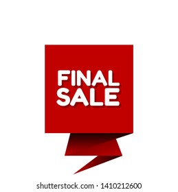 red banner final sale - label,sticker,tag 