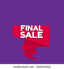 red banner final sale - label,sticker,tag 