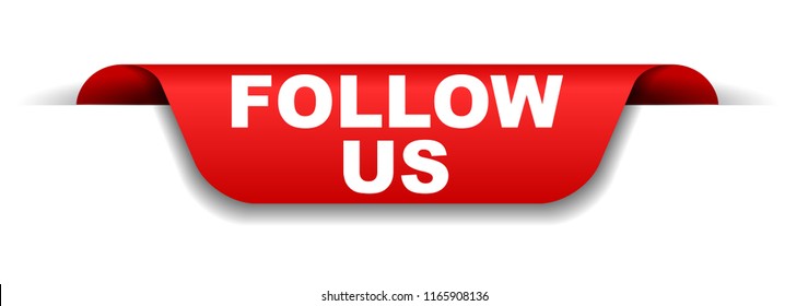 Red Banner Follow Us