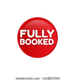 red banner - fully booked - label,sticker,tag 
