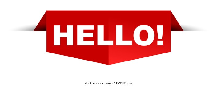 red banner hello