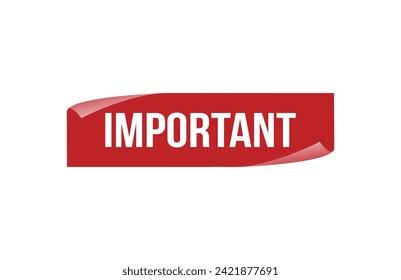 Red banner important on white background.