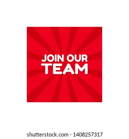 red banner join our team - label,sticker,tag 