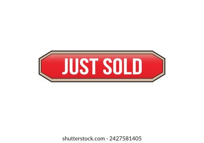 Red banner just sold on white background.