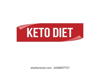 Red banner keto diet on white background.