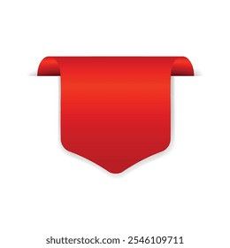 Rotes Banner-Label, Vektorgrafik