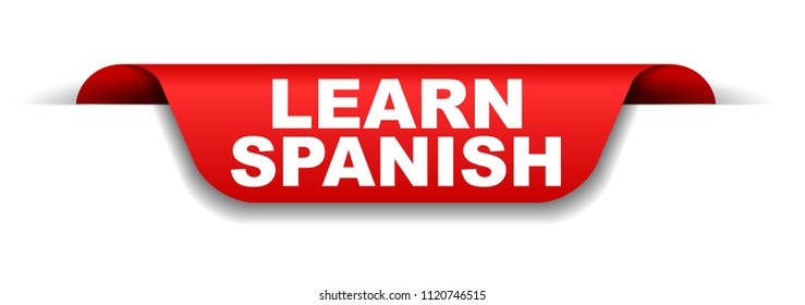 red banner learn spanish