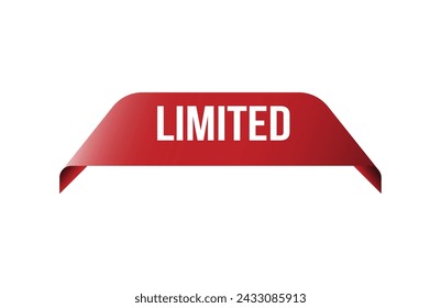 Red banner limited on white background.