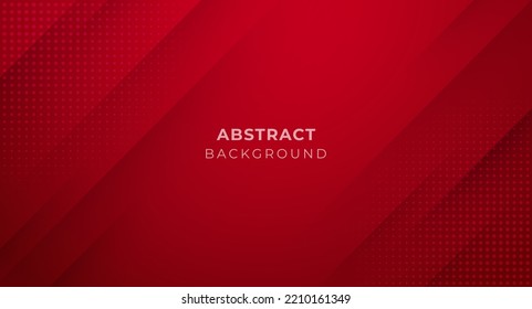 Red banner with lines pattern vector design