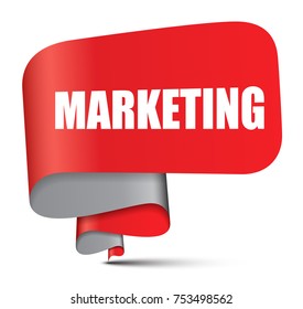 red banner marketing