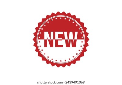 Red banner new on white background.