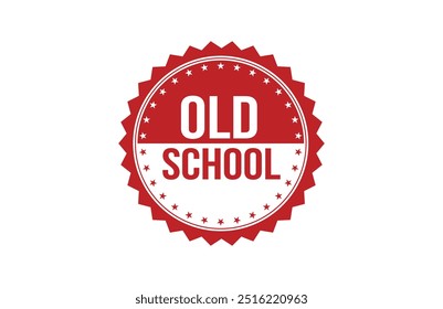Red banner old school isolated on white background.