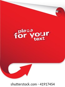 Red banner with place for your text