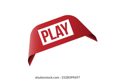 Juego de Anuncio rojo aislado sobre fondo blanco.
