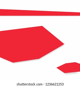 red banner polygon concept background vector eps10