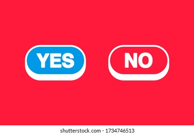 Red banner with positive negative buttons