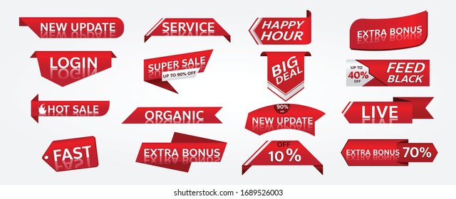 red banner promotion tag design for black friday marketing 