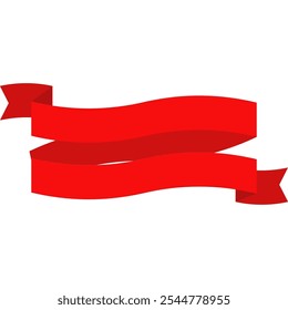 Cinta de Anuncio rojo. Decorativo para la presentación. Ilustración vectorial
