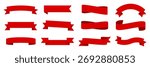 Red banner. Ribbon banner vector