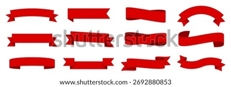 Red banner. Ribbon banner vector