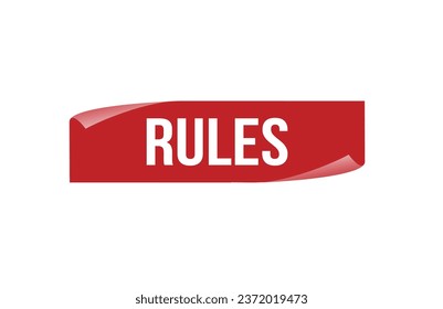 Red banner Rules on white background.