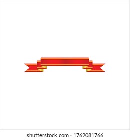 Red Banner set. Flat vector graphic in white background