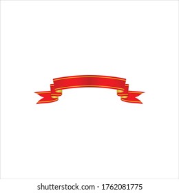 Red Banner set. Flat vector graphic in white background