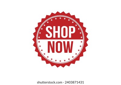 Red banner shop now on white background.
