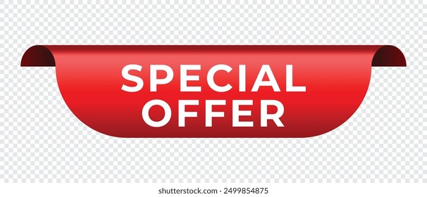 Oferta especial de Anuncio tinto. Insignia de la venta de la promoción. Pegatina de oferta especial. Concepto de oferta de descuento y Precio. Elemento de Web de Vector