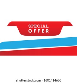 red banner special offer template