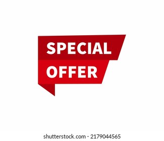 red banner special offer vector