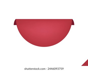 Red Banner Sticker, Blank Simple Clipart Desing Vector Art EPS10