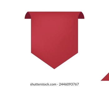 Roter Banner Aufkleber, leere einfache Clipart Design Vektorgrafik EPS10