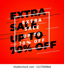 Red banner template design, Big sale special offer. Vector illustration.