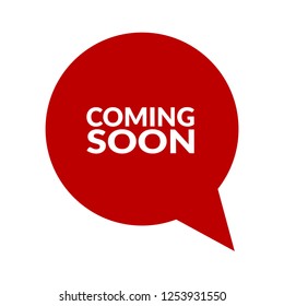 Red banner with text coming soon.coming soon emblem, label, badge,sticker, logo. Designed for your web site design, logo, app, UI