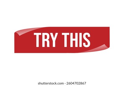 Red banner try this isolated on white background.