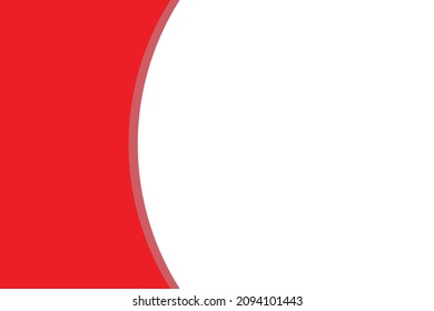 Red banner under the writing of the text. Vector graphics.