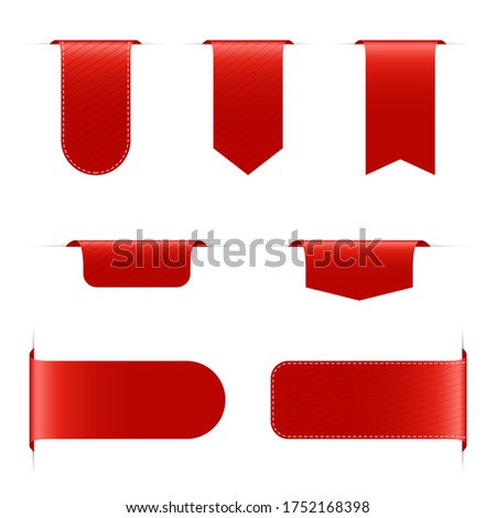 Red banner vector design illustration isolated on white background